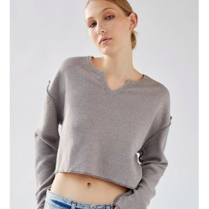 UO Parker Notch Neck Long Sleeve Top